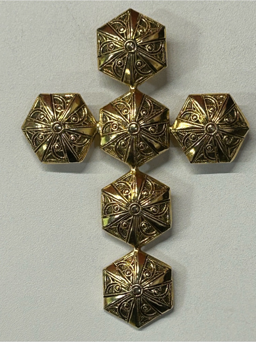 Freirich large vintage cross brooch